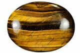 Polished Tiger's Eye Palm Stone - South Africa #115554-1